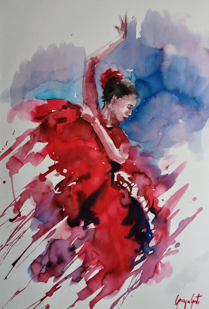 Passionate Flamenco Dancer by Giorgio Gosti — canvas wall art