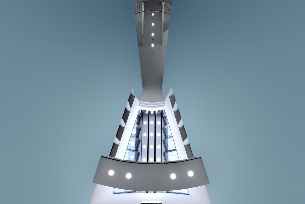 Futuristic Tower Design by Jorge Pimenta — canvas wall art