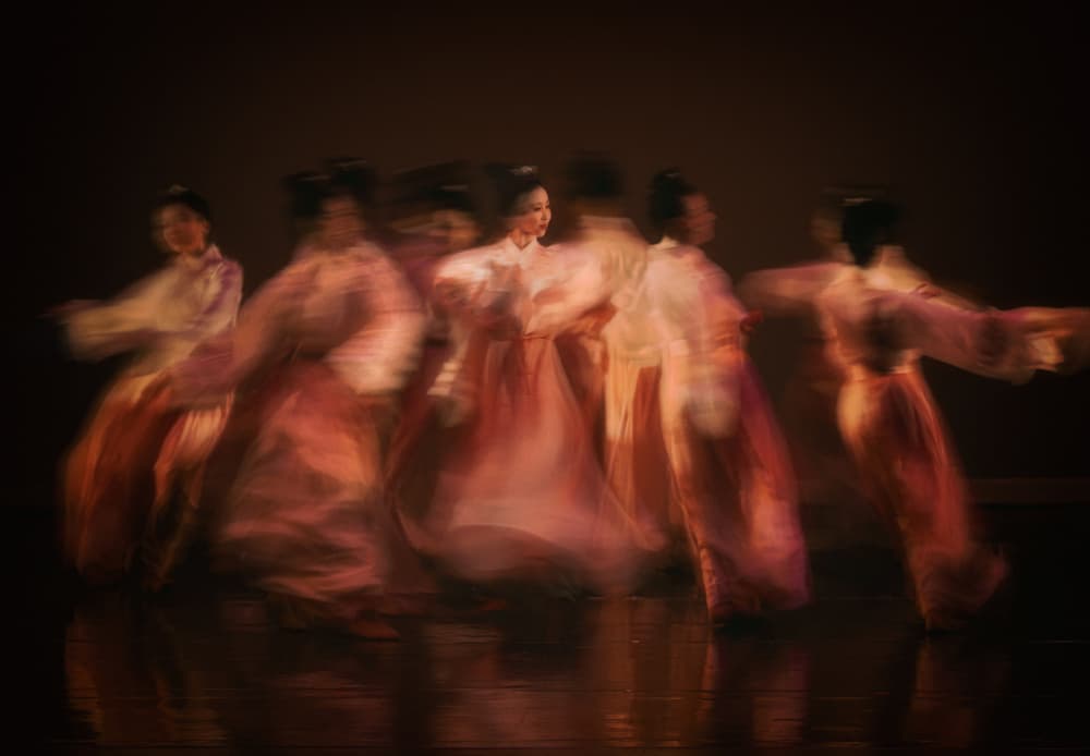 Graceful Korean Dance by Mia Meng — canvas wall art