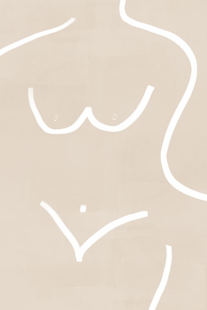 Minimalist Female Form by Melloi Art Prints — canvas wall art