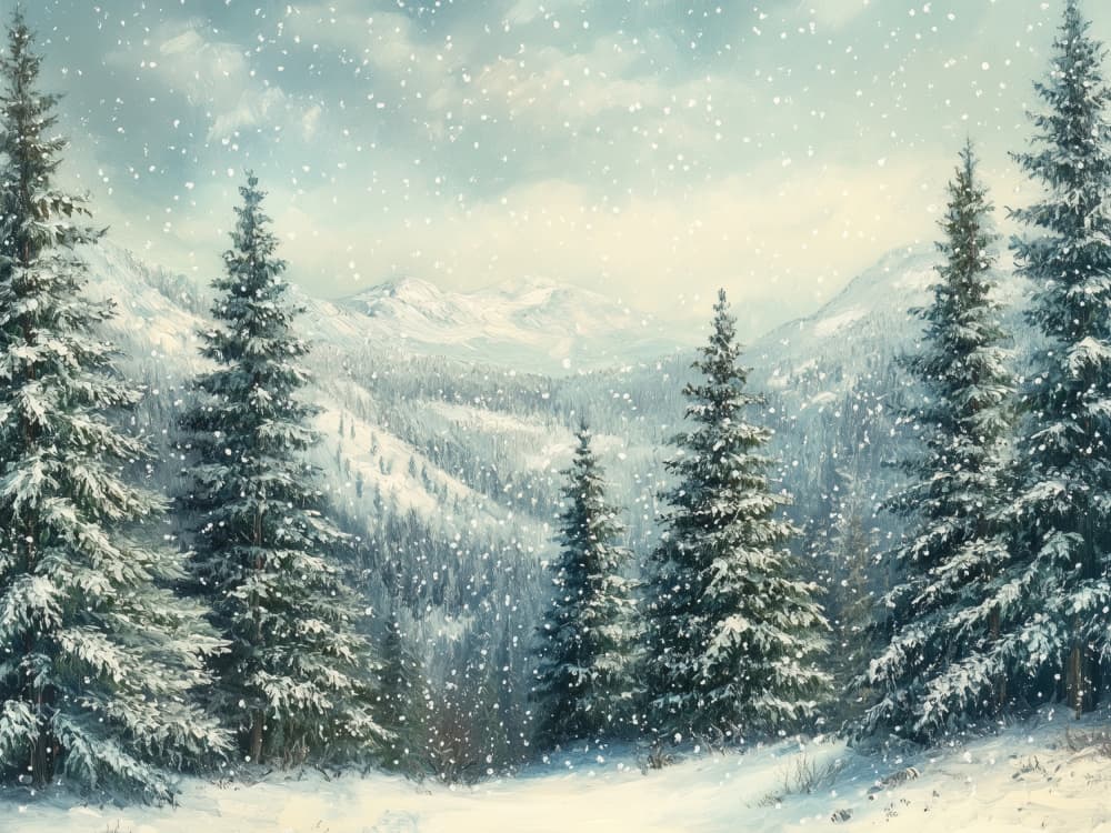 Serene Winter Valley by Jolly and Dash — canvas wall art