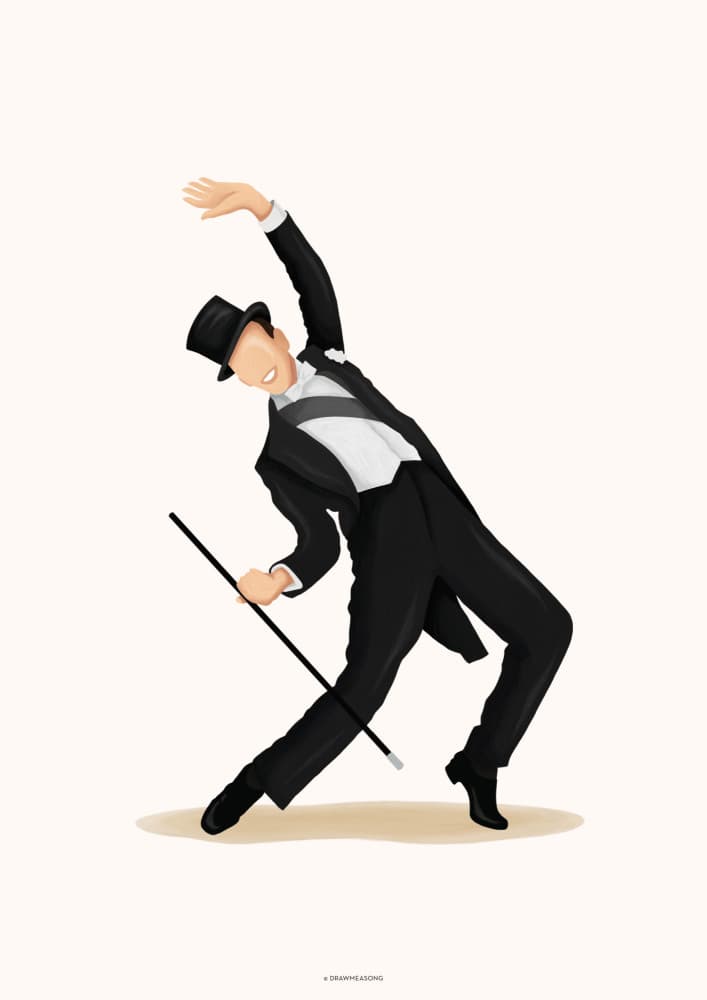 Elegant Man Dancing by Nour Tohme — canvas wall art