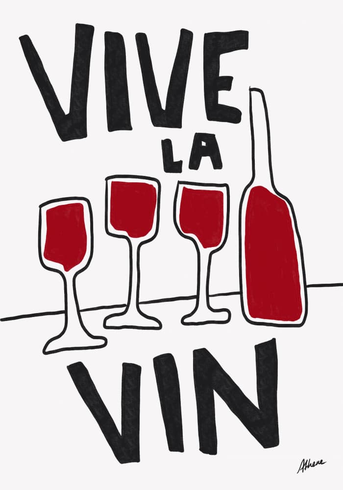 Vive La Vin by Athene Fritsch — canvas wall art