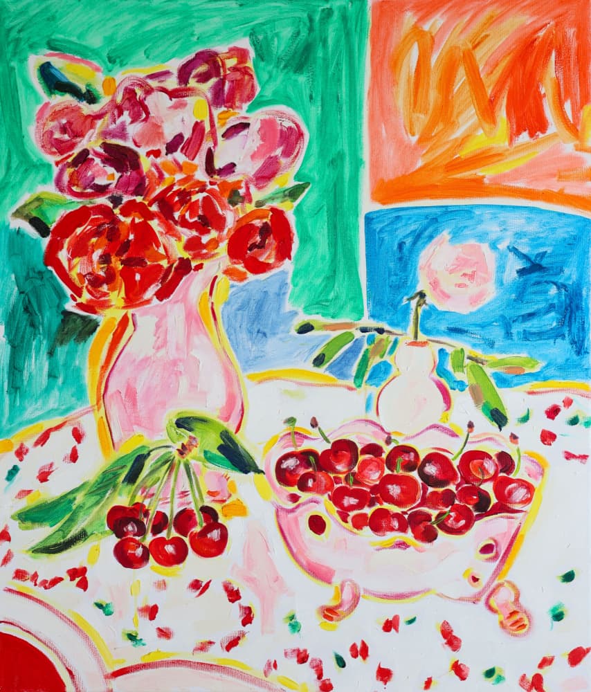 Vibrant Roses Fresh Cherries