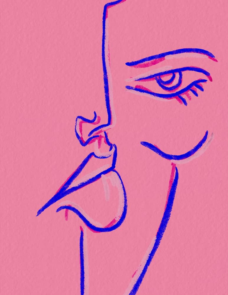 Vibrant Profile Sketch by JLC ART — canvas wall art