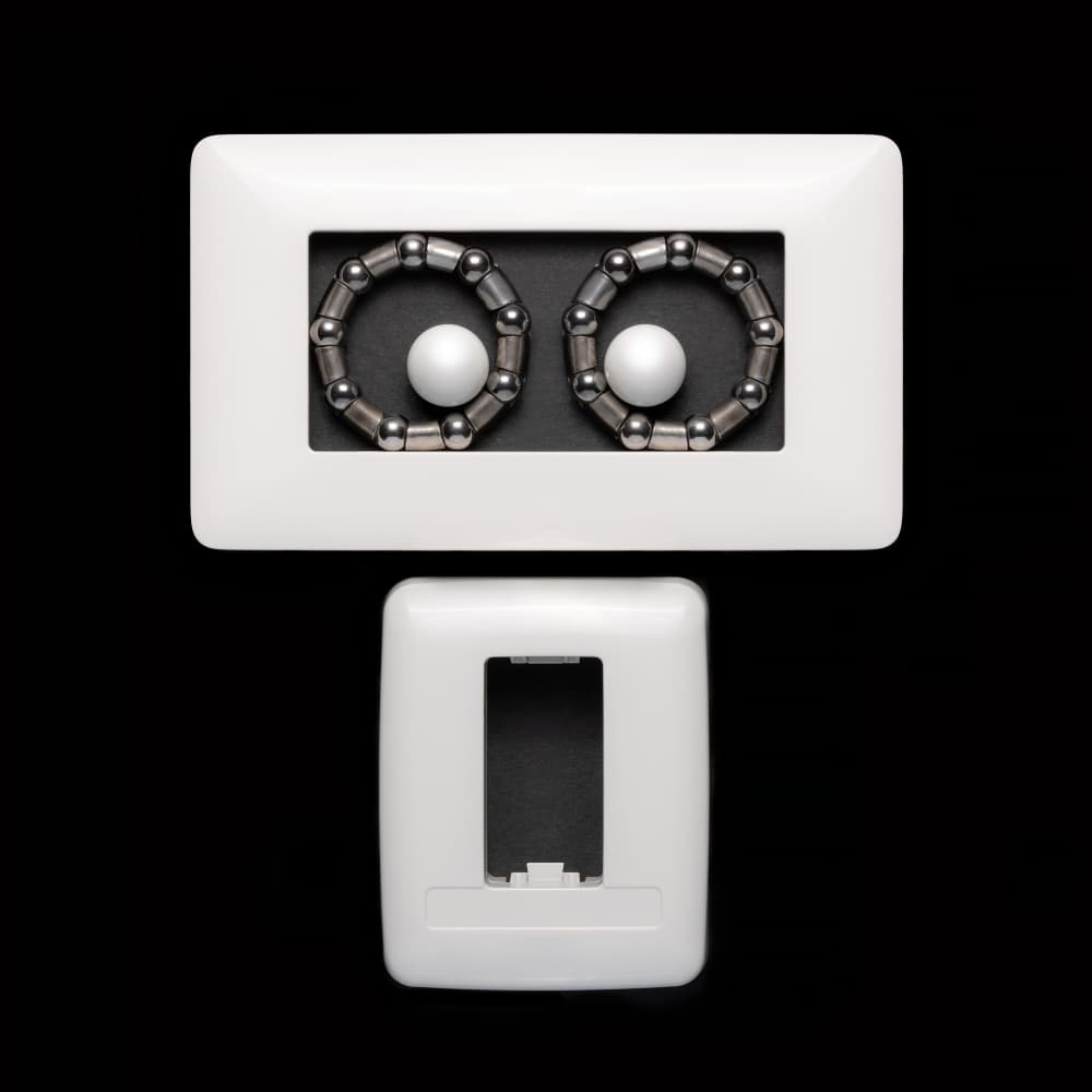 Sleek Robot Eyes by Rico Cavallo — canvas wall art