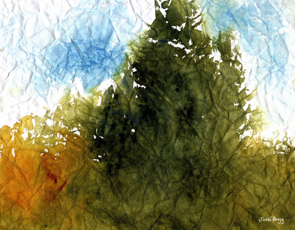 Textured Forest Landscape by Janel Bragg — canvas wall art