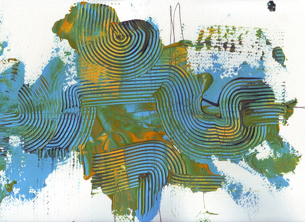 Textured Abstract Flow by Rafal Kulik — canvas wall art