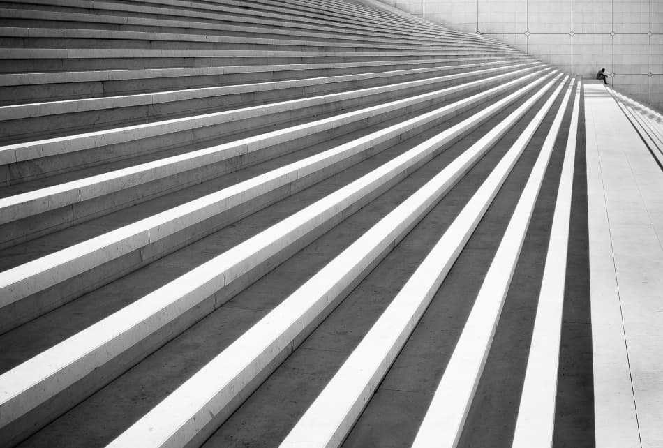Geometric Light Stairs by Jose Beut — canvas wall art