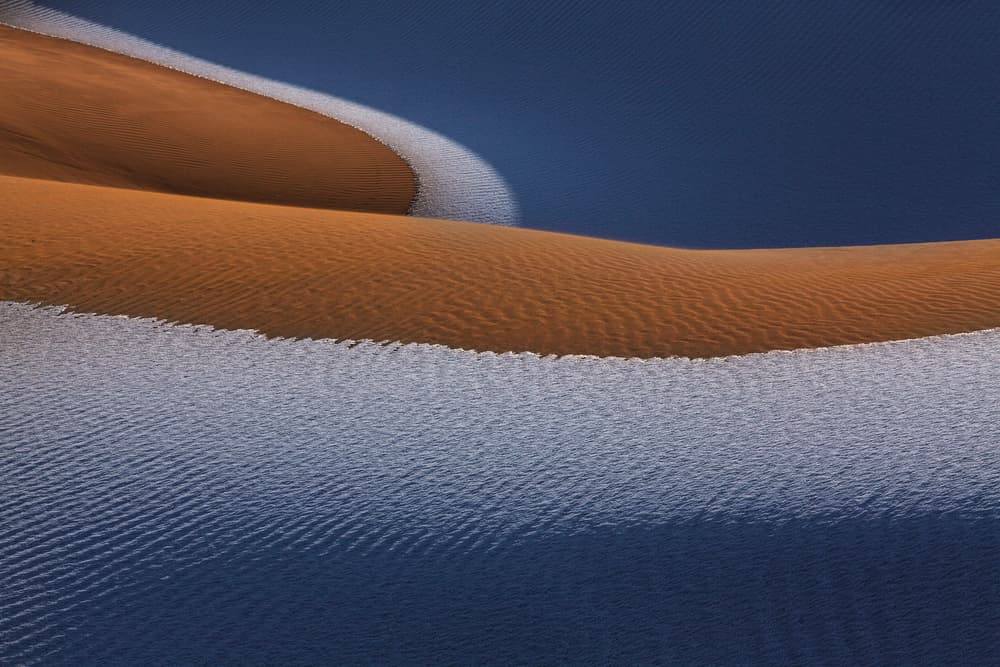 Blue Orange Dune Patterns by UU — canvas wall art