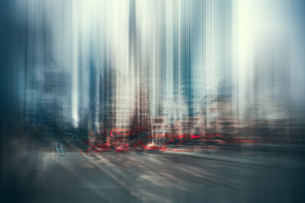 Abstract City Lights by Heike Willers — canvas wall art