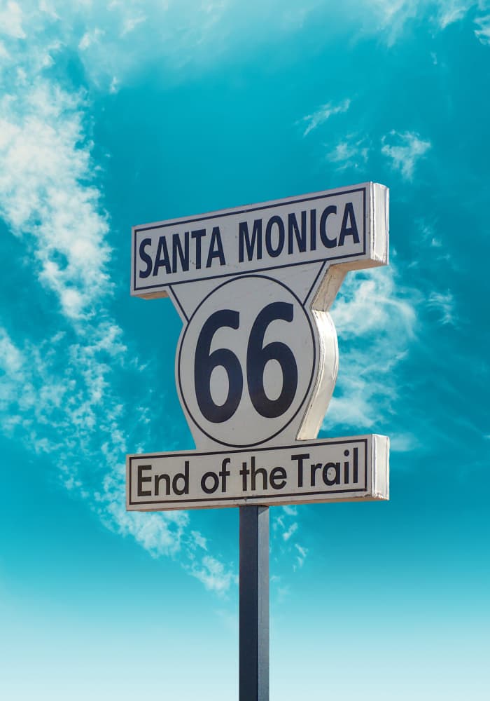 Route 66 End of the Trail by Fadil Roze — canvas wall art
