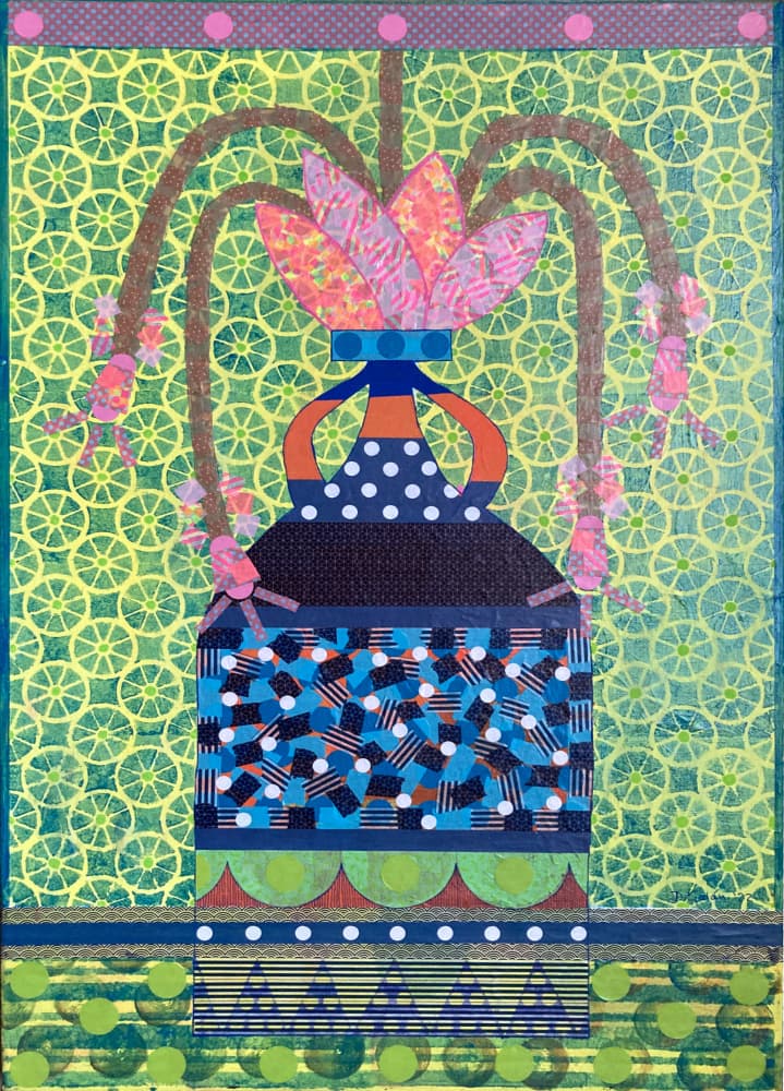 Bohemian Floral Vase by David Galan — canvas wall art