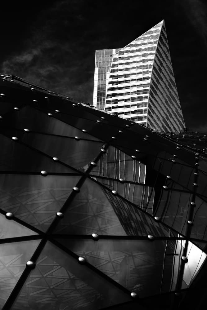 Sleek Urban Geometry by Elena Raceala — canvas wall art