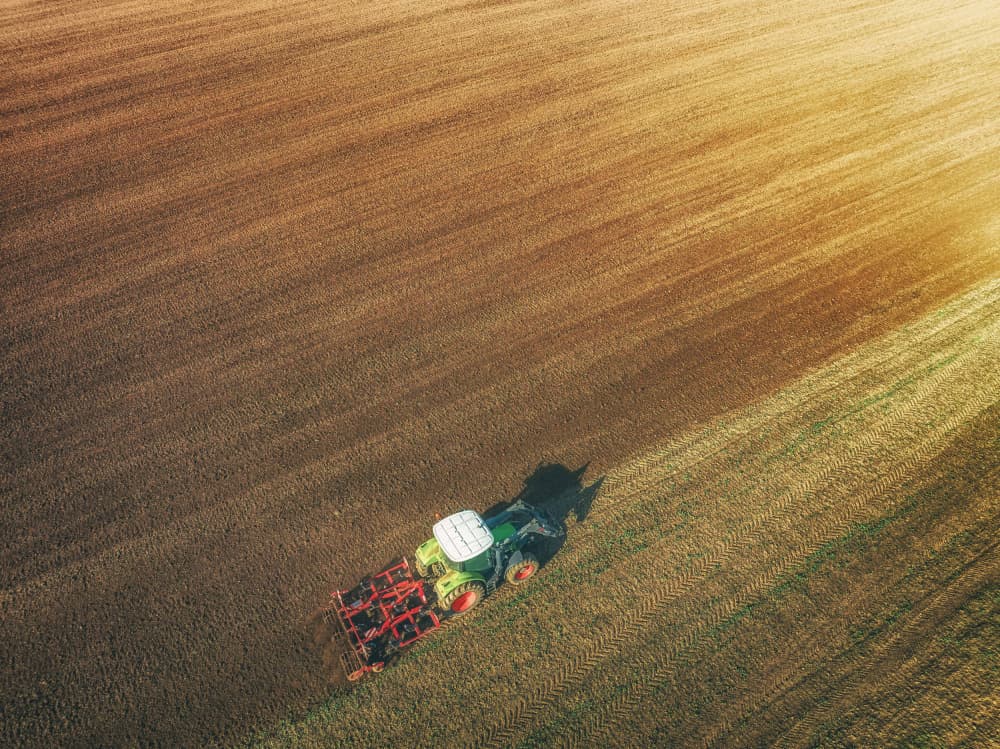 Golden Hour Field Work by Guy Krier — canvas wall art