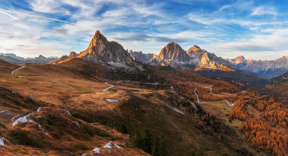 Golden Autumn Mountains by Ales Krivec — canvas wall art