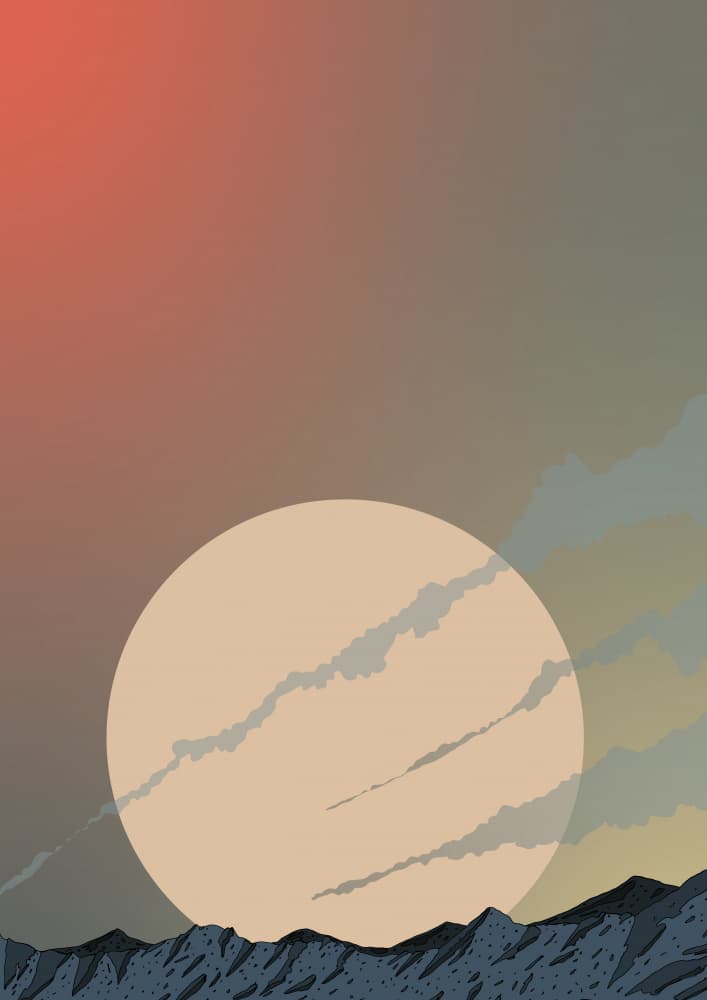 Alien Planet Horizon by Nicholas — canvas wall art