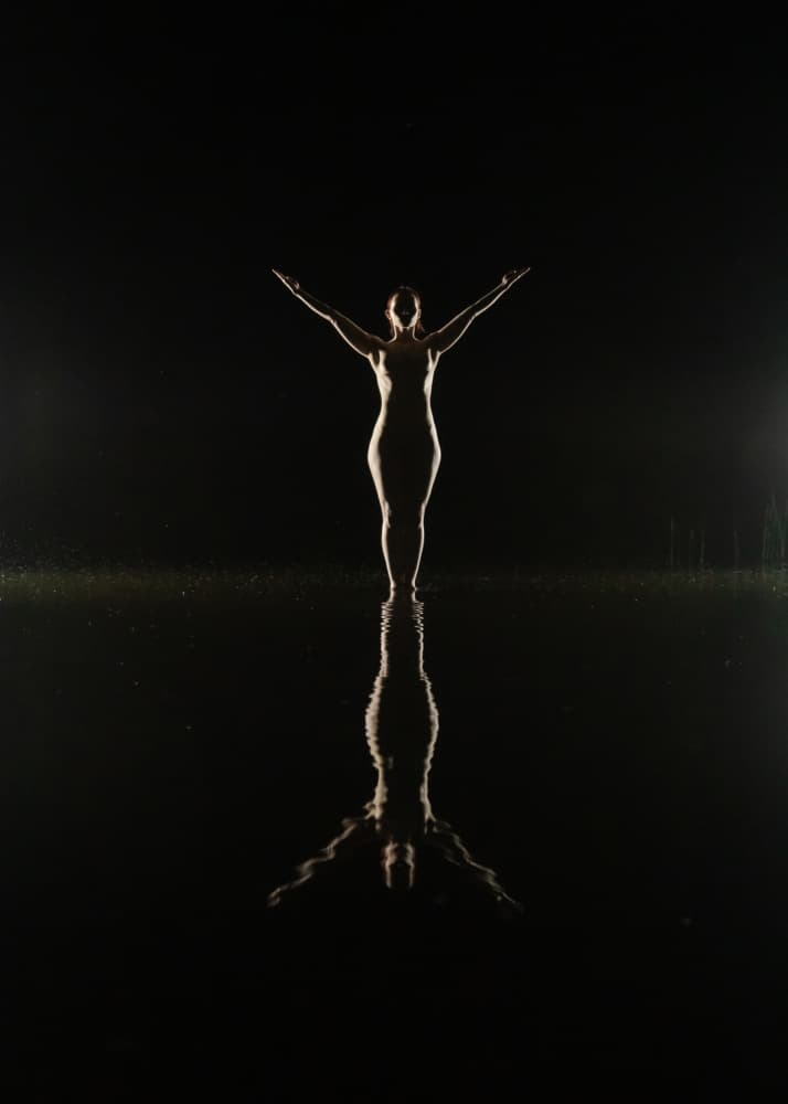 Graceful Figure Reflected by Leszek Paradowski — canvas wall art