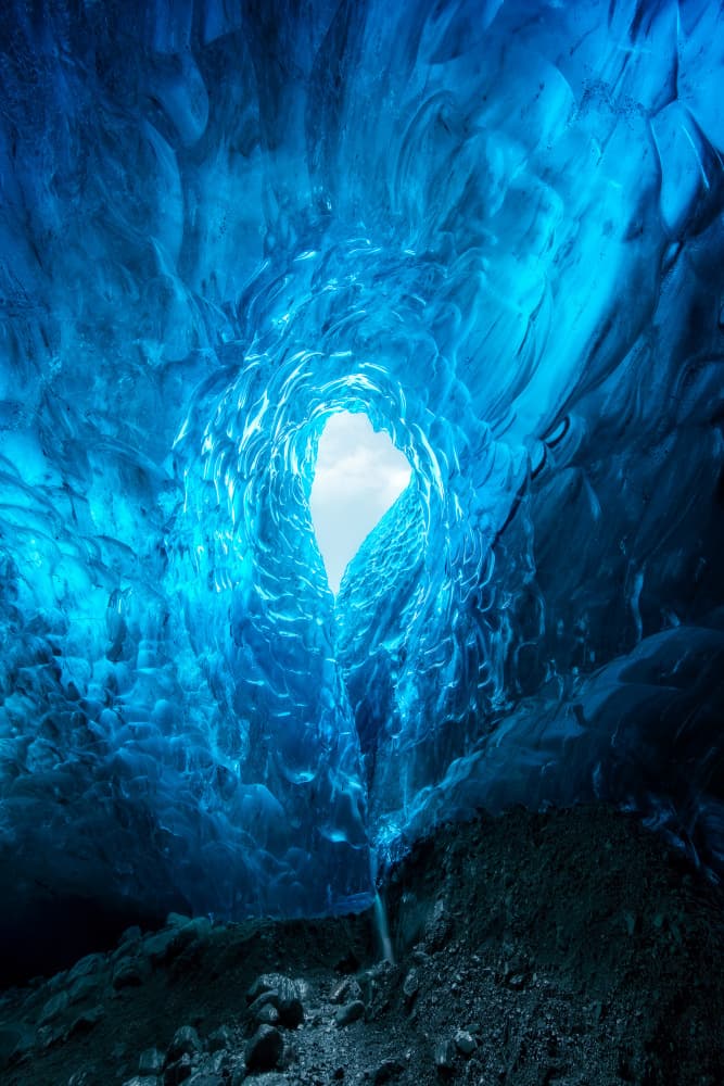 Deep Blue Ice Cave by Bartolome Lopez — canvas wall art