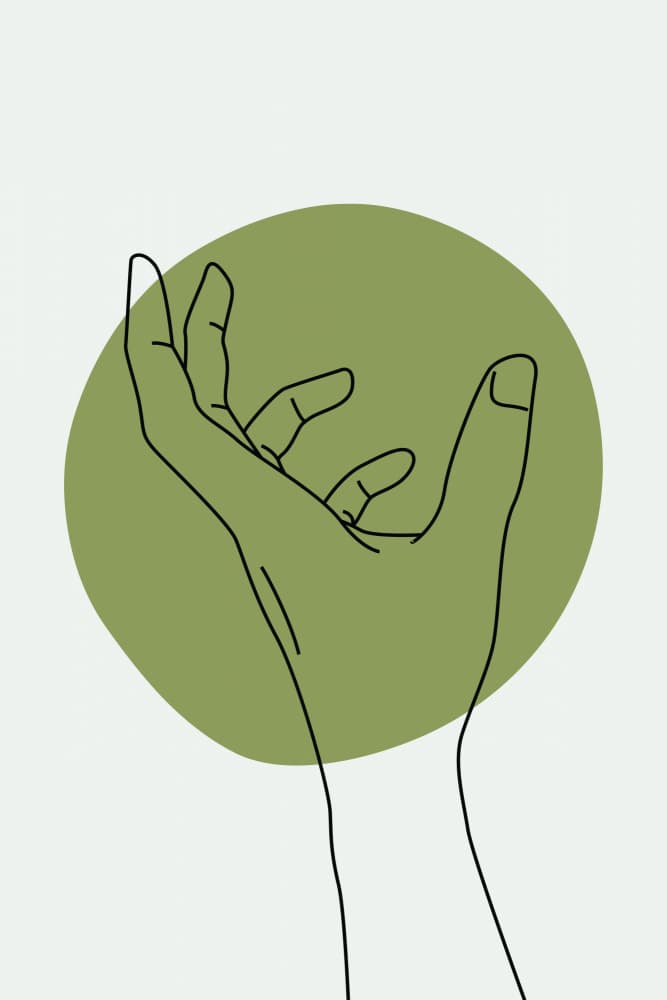 Minimalist Reaching Hand by jay stanley — canvas wall art
