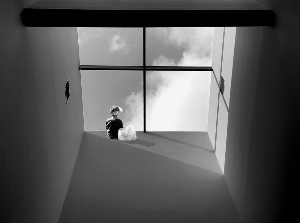 Child Under Skylight by Huib Limberg — canvas wall art