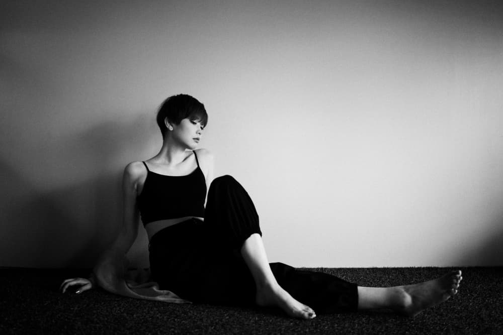 Contemplative Woman Portrait by Hiro Fukuda — canvas wall art