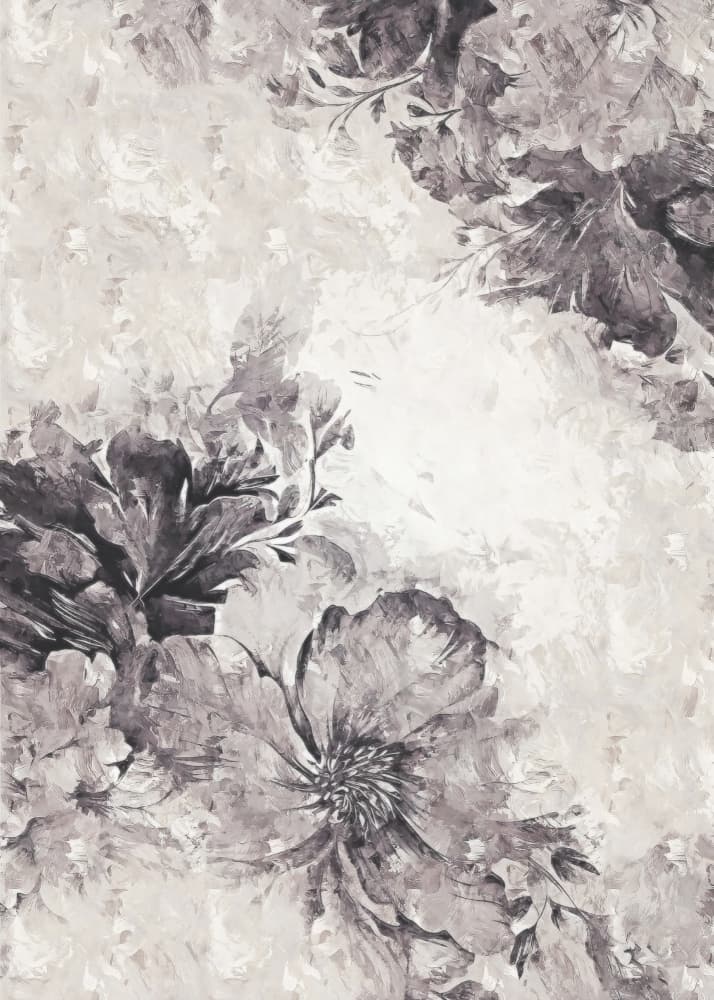Elegant Monochrome Flowers by Rafal Kulik — canvas wall art