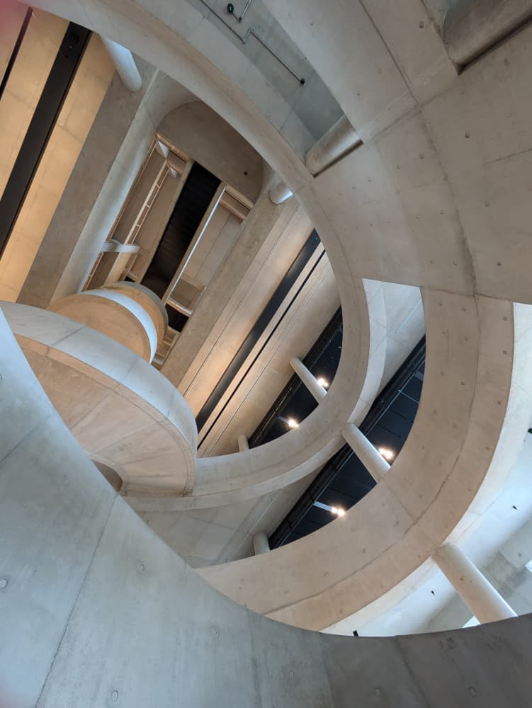 Concrete Spiral Ascent by Elizabeth Allen — canvas wall art