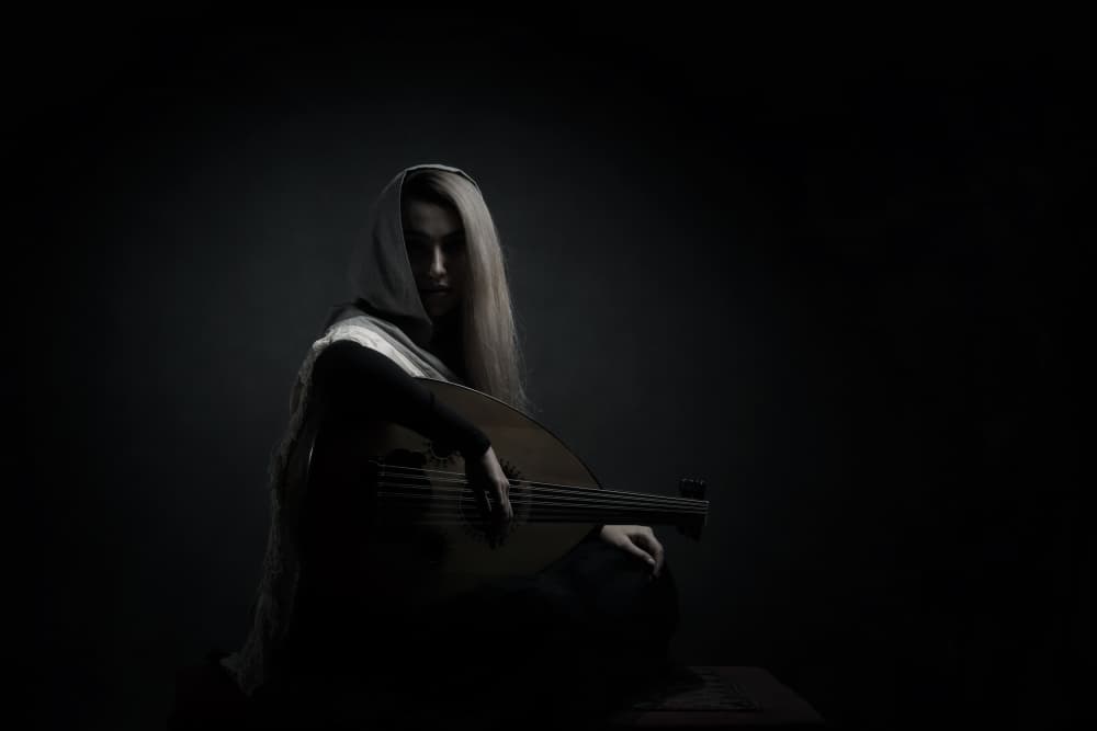 Mysterious Oud Player by Moein Hasheminasab — canvas wall art