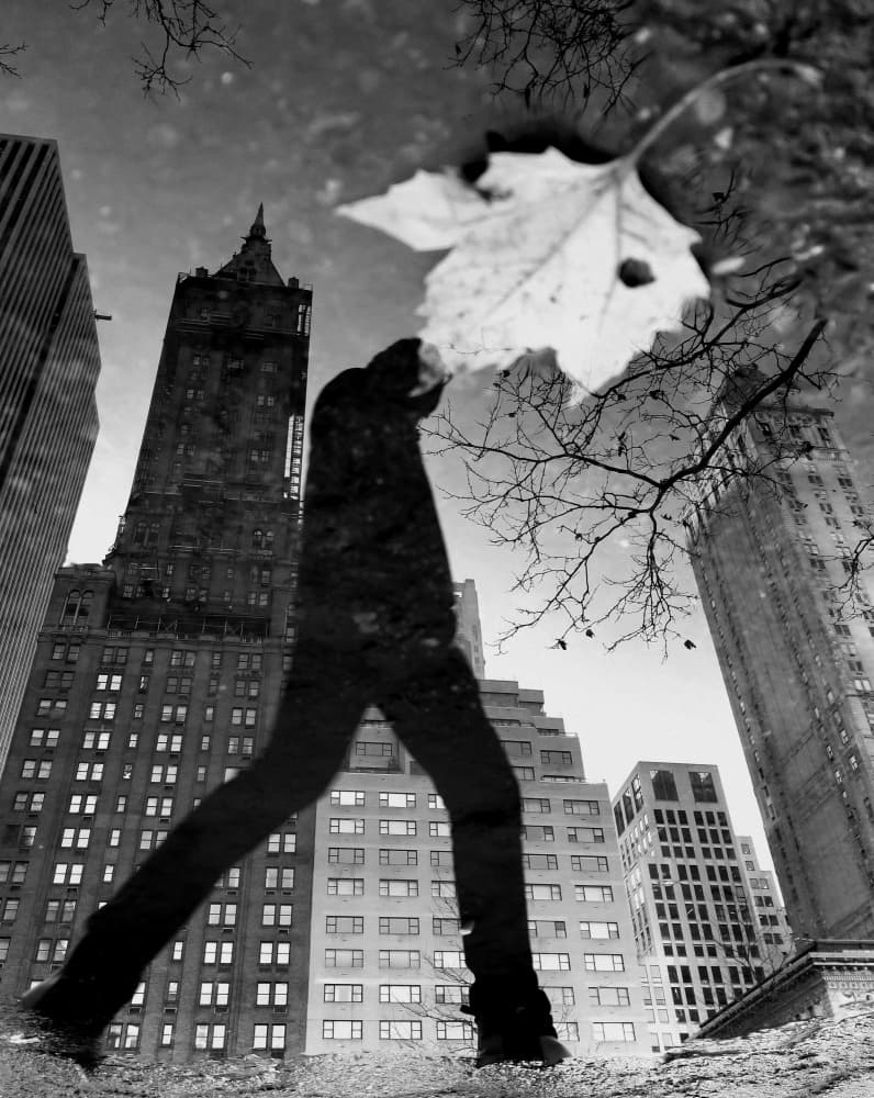 City Reflection Walk by Ivan Lesica — canvas wall art