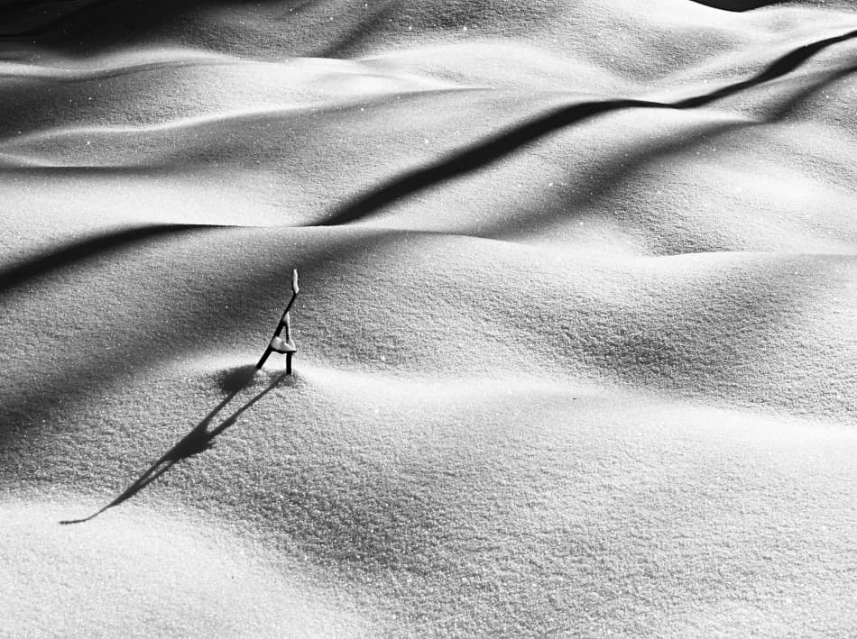 Sunlit Snow and Shadow by Bjorn Emanuelson — canvas wall art