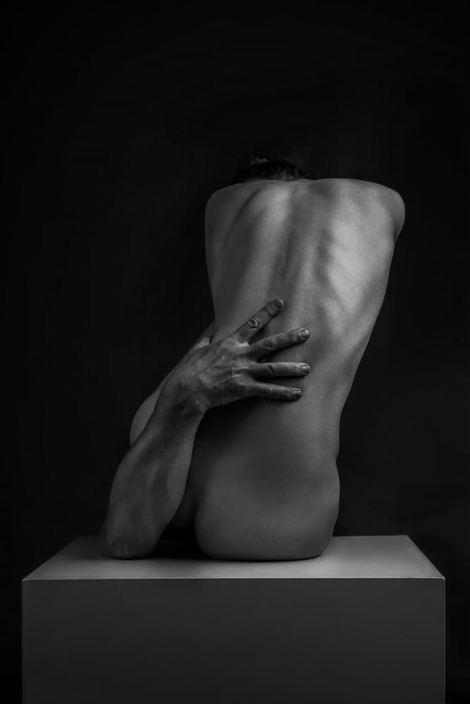 Pensive Male Body by AURIMAS VALEVICIUS — canvas wall art