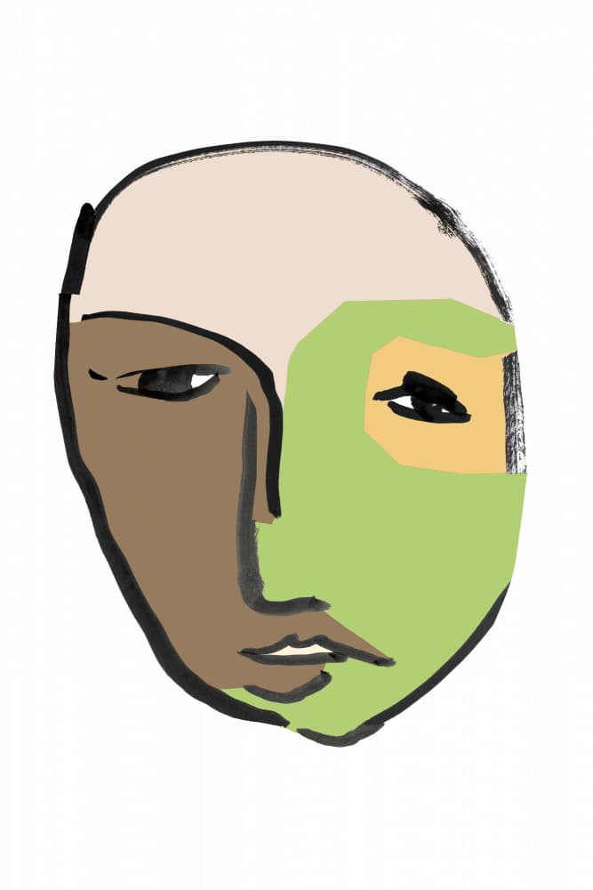 Bold Abstract Portrait by cartissi — canvas wall art