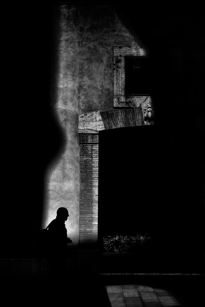 Black and White Solitude by Antonio Grambone — canvas wall art