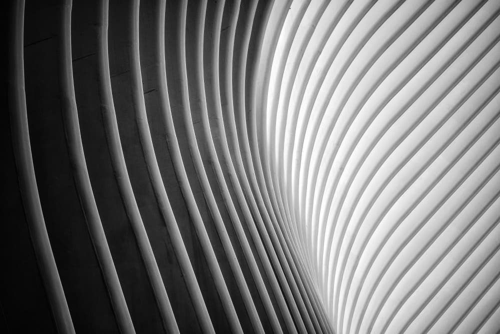 Abstract Architectural Curves by Eric Zhang — canvas wall art