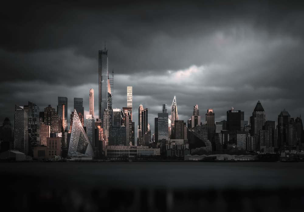 Dramatic Manhattan Skyline by Wei (David) Dai — canvas wall art