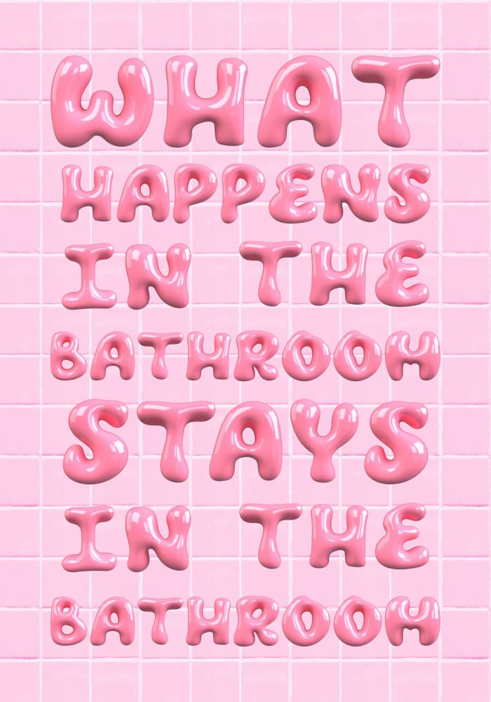 Bubbly Bathroom Rules by Athene Fritsch — canvas wall art