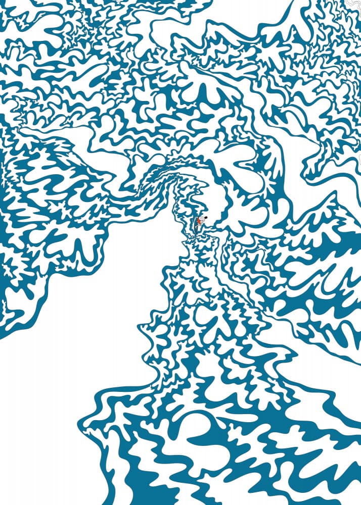 Abstract Ski Adventure by Stephen Wade — canvas wall art
