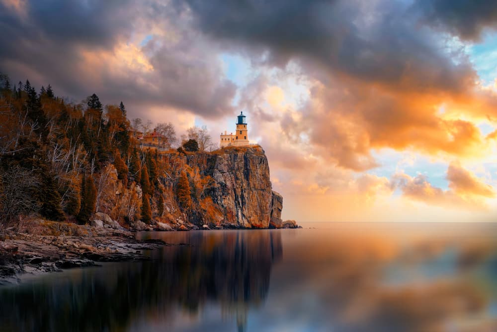 Golden Hour Lighthouse by Like He — canvas wall art
