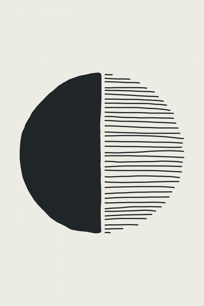 Abstract Half Circle by jay stanley — canvas wall art