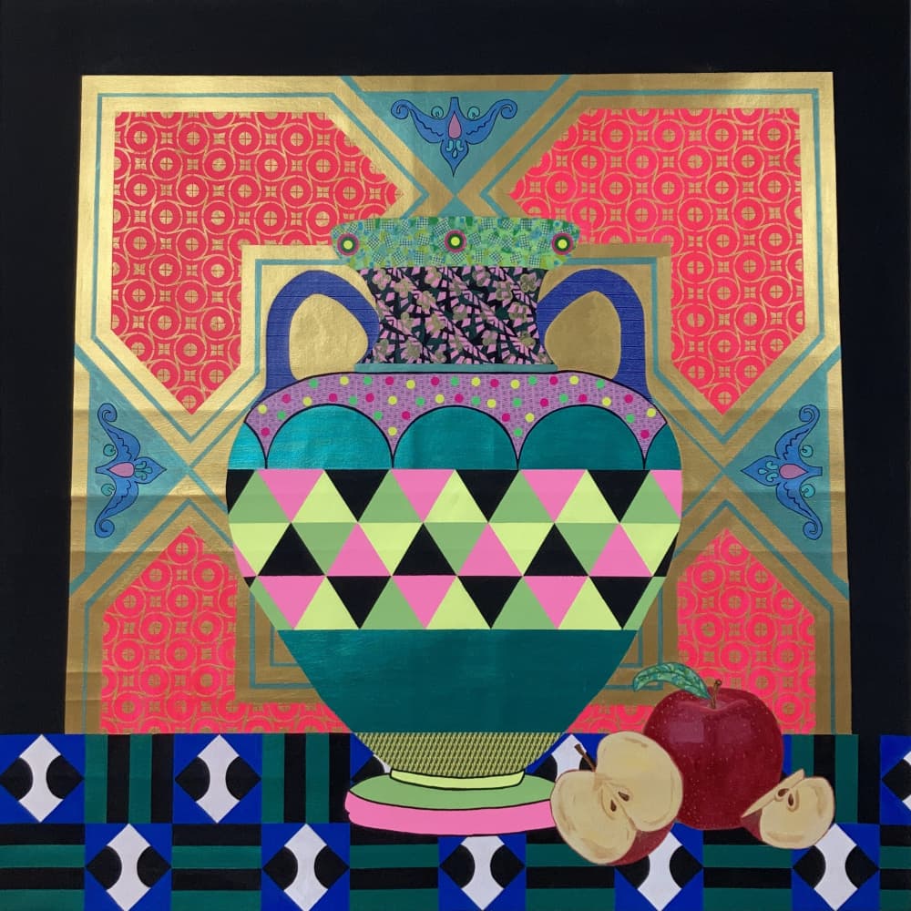Colorful Geometric Still Life by David Galan — canvas wall art