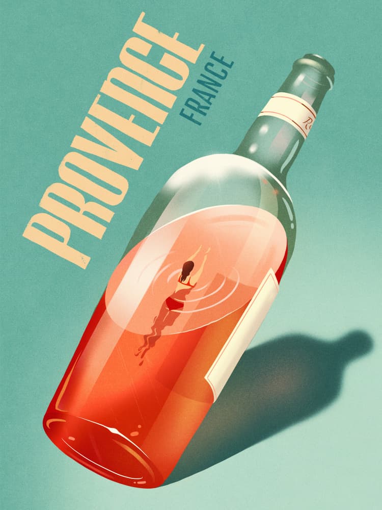 Provence Rosé Swim by Mark Harrison — canvas wall art