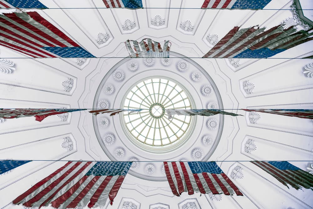 American Flags Dome by Linda Wride — canvas wall art