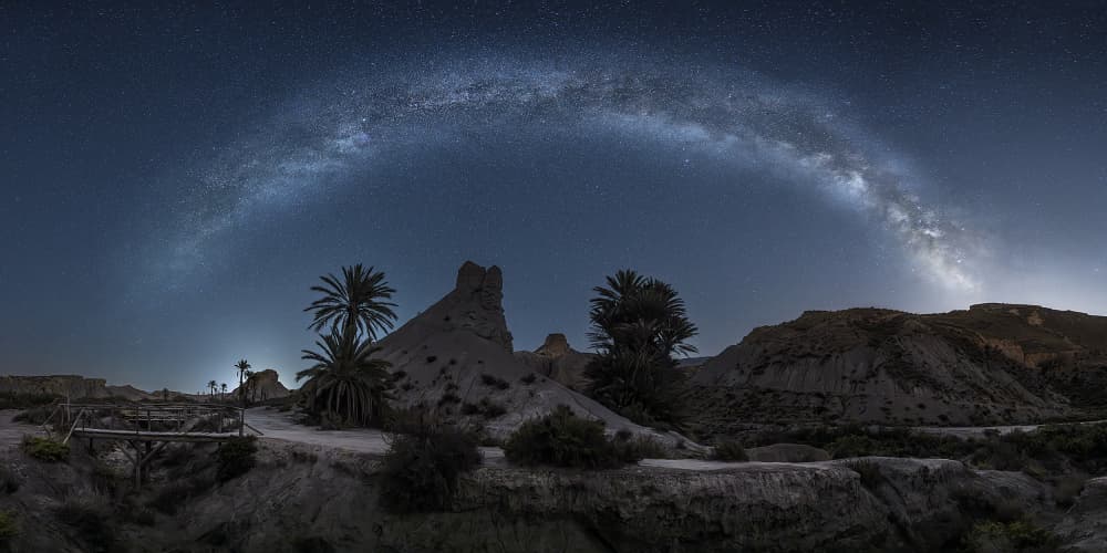 Milky Way Desert Night by Manuel Jose Guillen Abad — canvas wall art