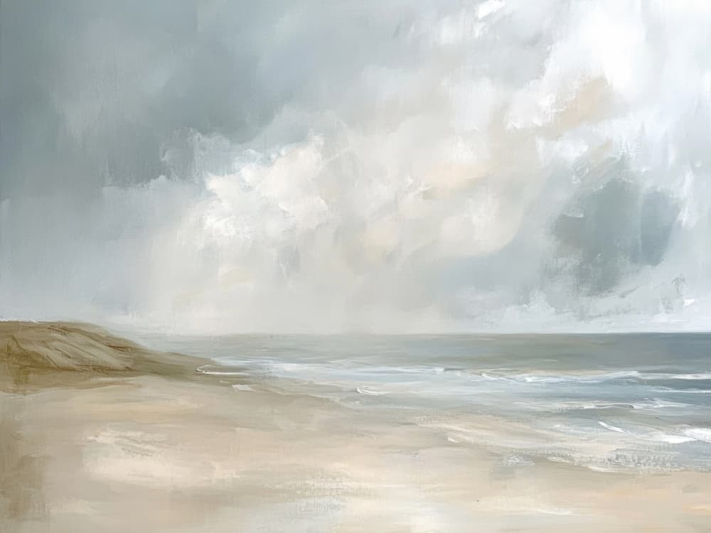 Misty Beach Morning by Kathrin Pienaar — canvas wall art