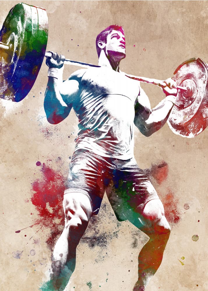 Colorful Power Lift by Justyna Jaszke — canvas wall art