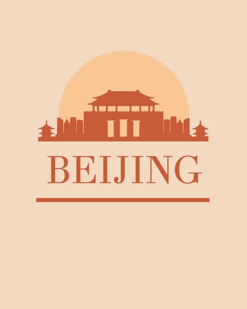 Beijing City Gate Sunset by Emiliano Deificus — canvas wall art