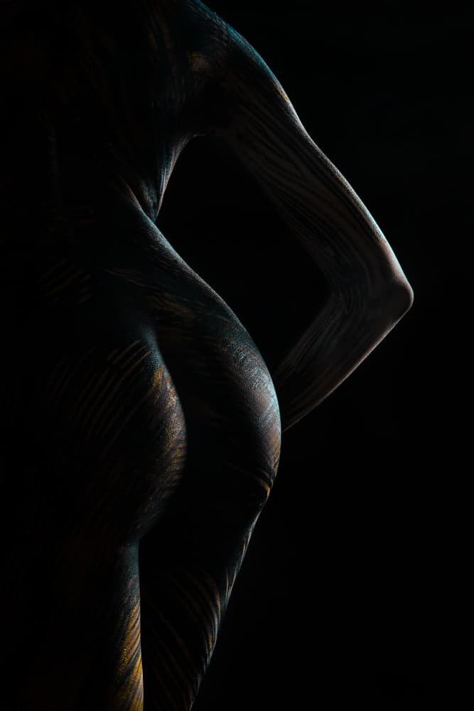 Golden Body Contours by Boris Belokonov — canvas wall art