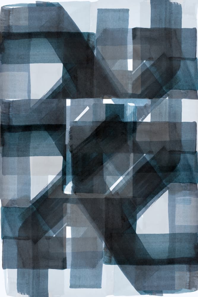 Modern Blue Layers by cartissi — canvas wall art