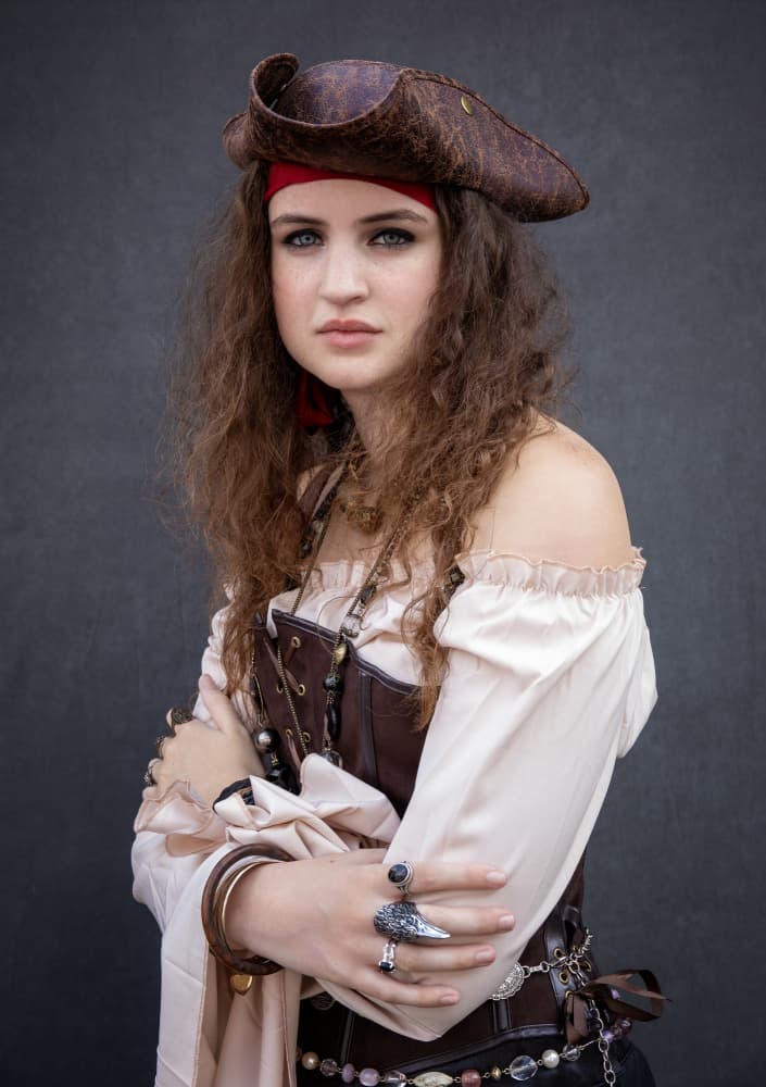 Mysterious Pirate Woman by Daniel Springgay — canvas wall art